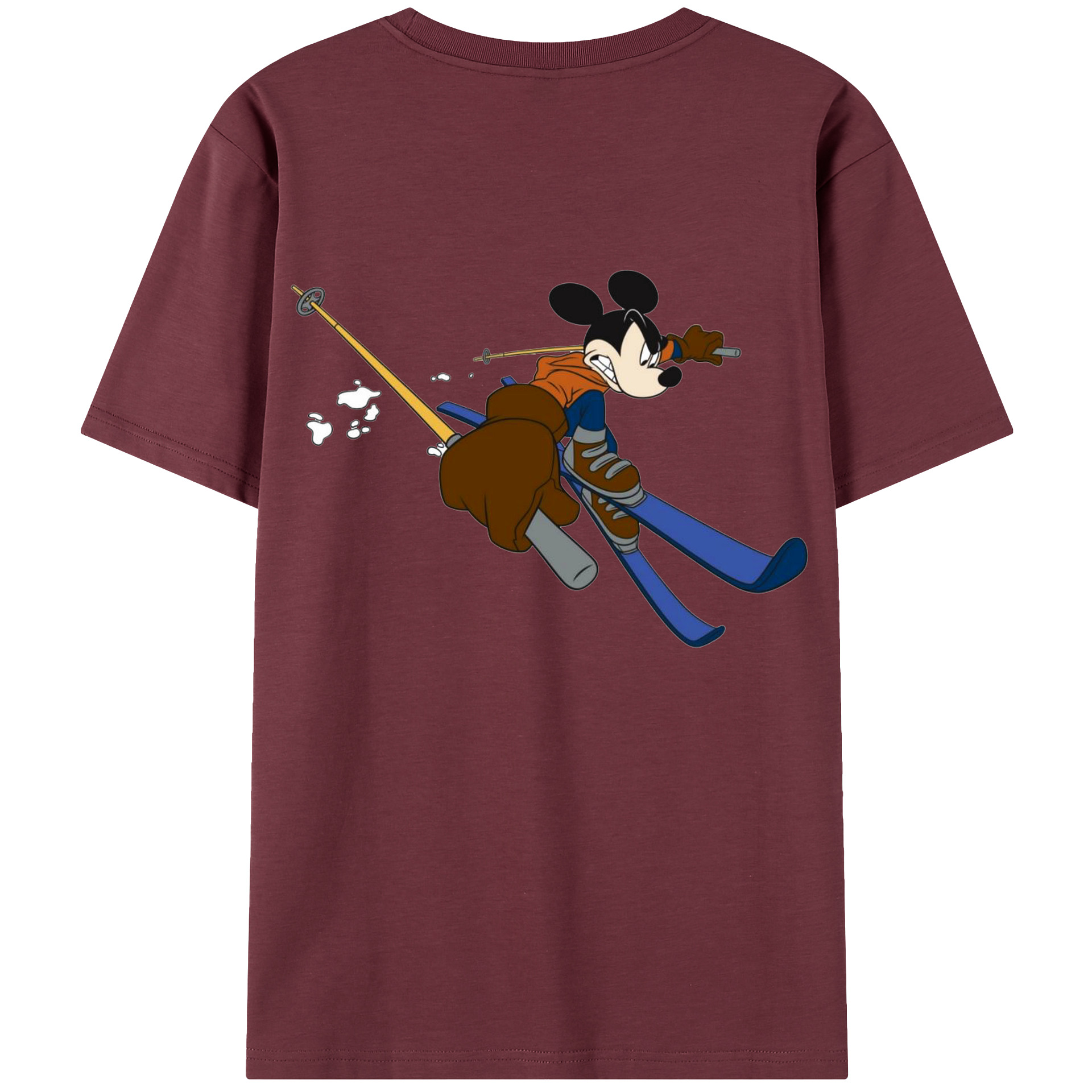 （画像用） ミッキーマウス Mickey Mouse 綿100％半袖Tシャツ（背面プリント）
